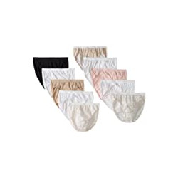 Women's Soft Cotton Tagless Hi Cut Panty, Multiple Packs