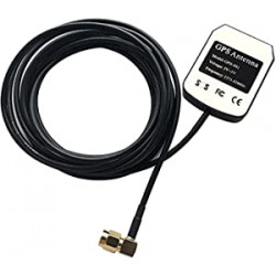 GPS Antenna SMA Male Plug Active Antenna Aerial Connector Cable 3 Meters for Dash DVD Head Unit Stereos - Right Angle Plug