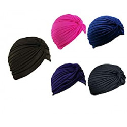 5 Women Stretchy Turban Chemo Cap Bennie Head Wrap Headwear