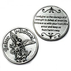 Protect Catholic Charm Medal Religious Gift 1 1/8" Prayer