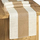Table Decor Weekend Picnic Jute Woven Fabric, Light Colour Edge 12x72 Inches