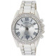Women's USC40035 Rhinestone-Accented Silver-Tone Watch