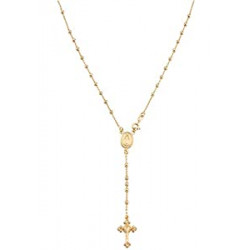 18K Gold Over Sterling Silver Italian Rosary