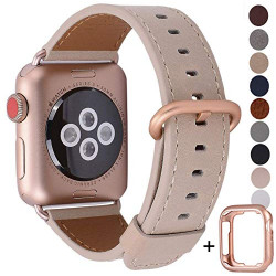 Leather Band Compatible with Apple Watch 38mm 40mm 42mm 44mm Women