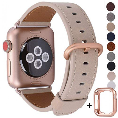 Leather Band Compatible with Apple Watch 38mm 40mm 42mm 44mm Women
