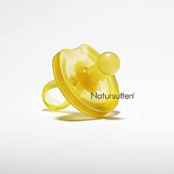 Small 0-6 mo, Natural Rubber Pacifier, Butterfly Shield, Rounded Nipple