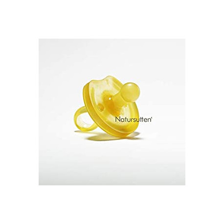 Small 0-6 mo, Natural Rubber Pacifier, Butterfly Shield, Rounded Nipple