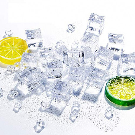 50 Pcs 20mm Clear Fake Ice Acrylic Decorative Ice Cubes Display