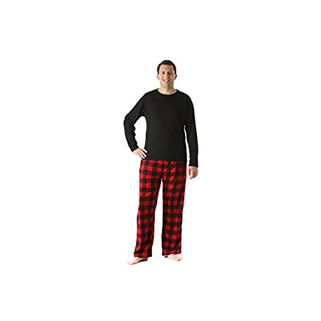 Polar Fleece Pajama Pants Set for Men Sleepwear