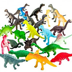 Toy 82 Piece Mini Dinosaur Toy Set for Dino Party Cupcake Toppers