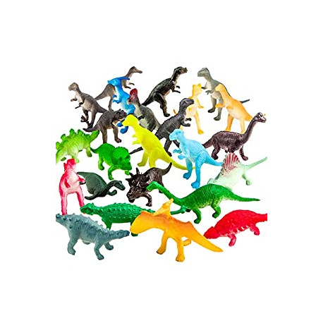 Toy 82 Piece Mini Dinosaur Toy Set for Dino Party Cupcake Toppers