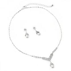 Silver Crystal Rhinestone Bridal Wedding Party