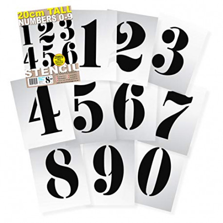 Vintage Large Number Stencils 8 INCH Approx French Style