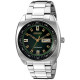 Men's SNKM97 Analog Green Dial Automatic Silver Stainless Steel Watch