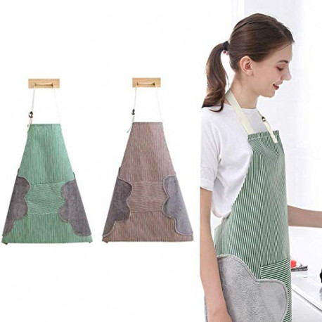 2 PCS Womens Waterproof Cooking Aprons