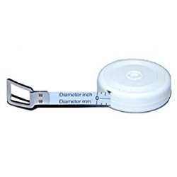 iaflex Diameter Tape for Logging, Trees, Pipes 3/8 Inchex x 6 feet / 10mm x 2 Meter Metric