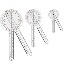 Goniometer Set 2-3 Pieces 12", 8", 6"/ 360 Degree