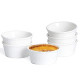 Ceramic Souffle Dishes Set of 6, Porcelain Ramekins Bakeware Set for Ramekin, 4oz (White)