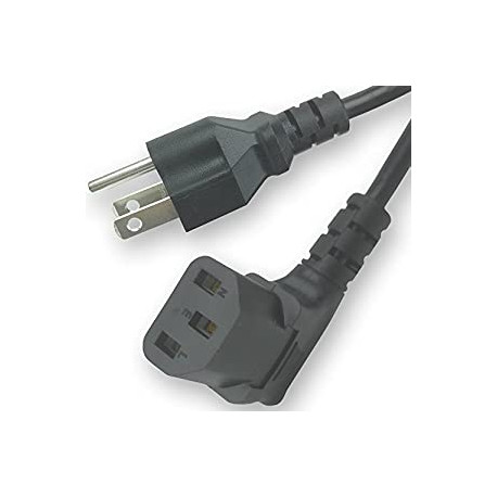 15 Feet Long Right Angled Black AC Power Cord