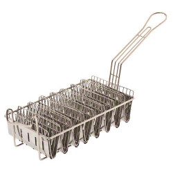 Pack 4 of 12" x 6 ½" Chrome-Plated Taco Basket
