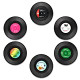 Coaster Vinyl Record Retro Coasters with Funny Labels, Set of 6