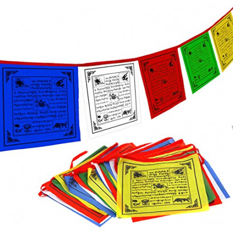 Horizontal Wind Horse Design (10” x 10”) - 25 Flags & 23 feet