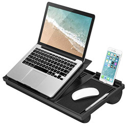 Laptop Stand - Lap Desk with 20 Adjustable Angles, Mouse Pad, and Phone Holder