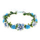 Girls BOHO Rose Floral Crown Wreath Wedding Flower Headband Headpiece
