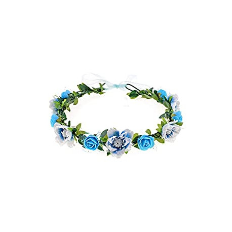 Girls BOHO Rose Floral Crown Wreath Wedding Flower Headband Headpiece