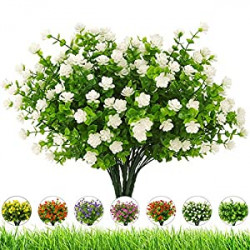 Artificial Flowers Outdoor,8 Bundles