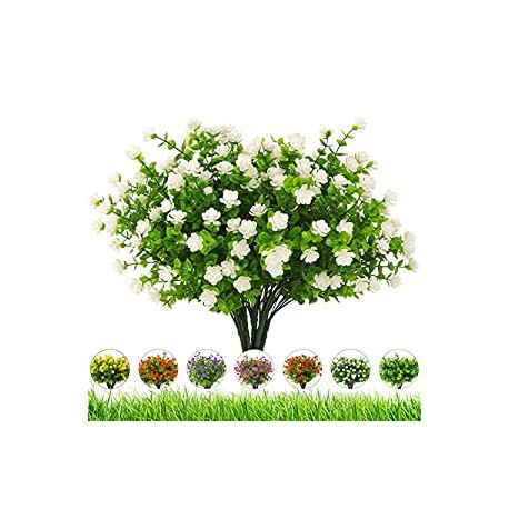 Artificial Flowers Outdoor,8 Bundles