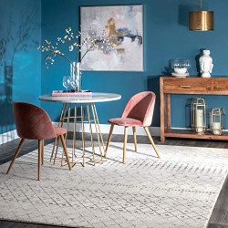 Area Rug, 5' x 7' 5", Grey/Off-white