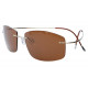 Rimless Titanium Frame Polarized Sunglasses