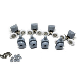 8PCS x Shower Door Rollers(4xTop + 4xBottom)