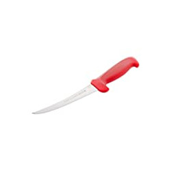 Curved Semi-Stiff, Red Boning Knife, 6