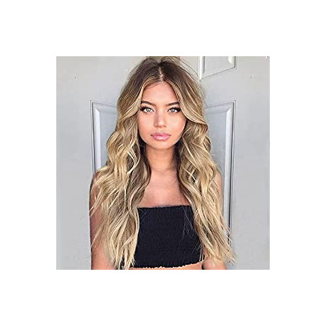 Long Wavy Wig Ombre Blonde Wigs