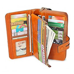 Wallet Card Holder Organizer checkbook holder Ladies Purse
