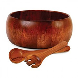 Acacia Wood Salad Bowl Set, Laroda