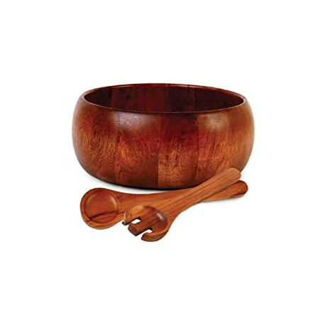 Acacia Wood Salad Bowl Set, Laroda