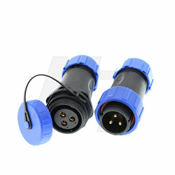 HE21 3 Pin Male Female Cable Plug Socket Circular Waterproof Power Connector 30A for LED/Marine/Lighting Equipment (Solder)