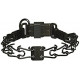 Black Stainless Steel 16" Prong Collar, One Size