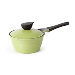 Eela 1.9qt Nonstick Ceramic Coated Saucepan with Integrated Steam Vent Ceramic Lid