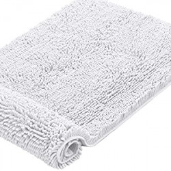 Water Absorbent Bedroom Area Rugs, 24 x 42 - Inch, Pure White