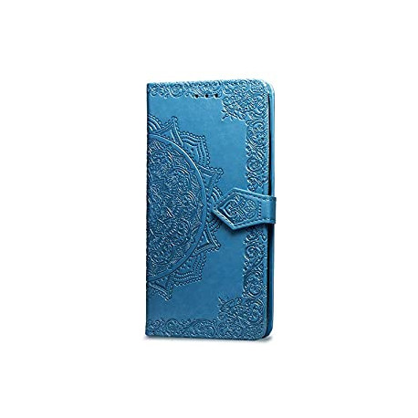 iPhone X Wallet Case Blue Mandala