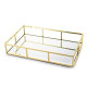 Gold Mirror Tray, Glass Metal Perfume