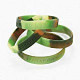 Green Camouflage Army Rubber Bracelets (24 Count)
