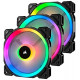 LL120 RGB 120mm Dual Light Loop RGB LED PWM Fan 3 Fan Pack