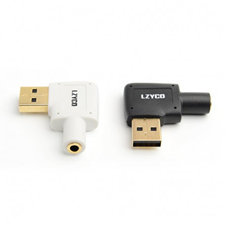 USB Audio Adapter 2 Packs,USB to Audio Jack External Stereo Sound Card