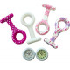 Unisex Nurses Lapel Watch Silicone (Infection Control) - Pretty Pink Collection