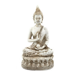 Buddha Statue for Home Decor Ivory 6.7 "